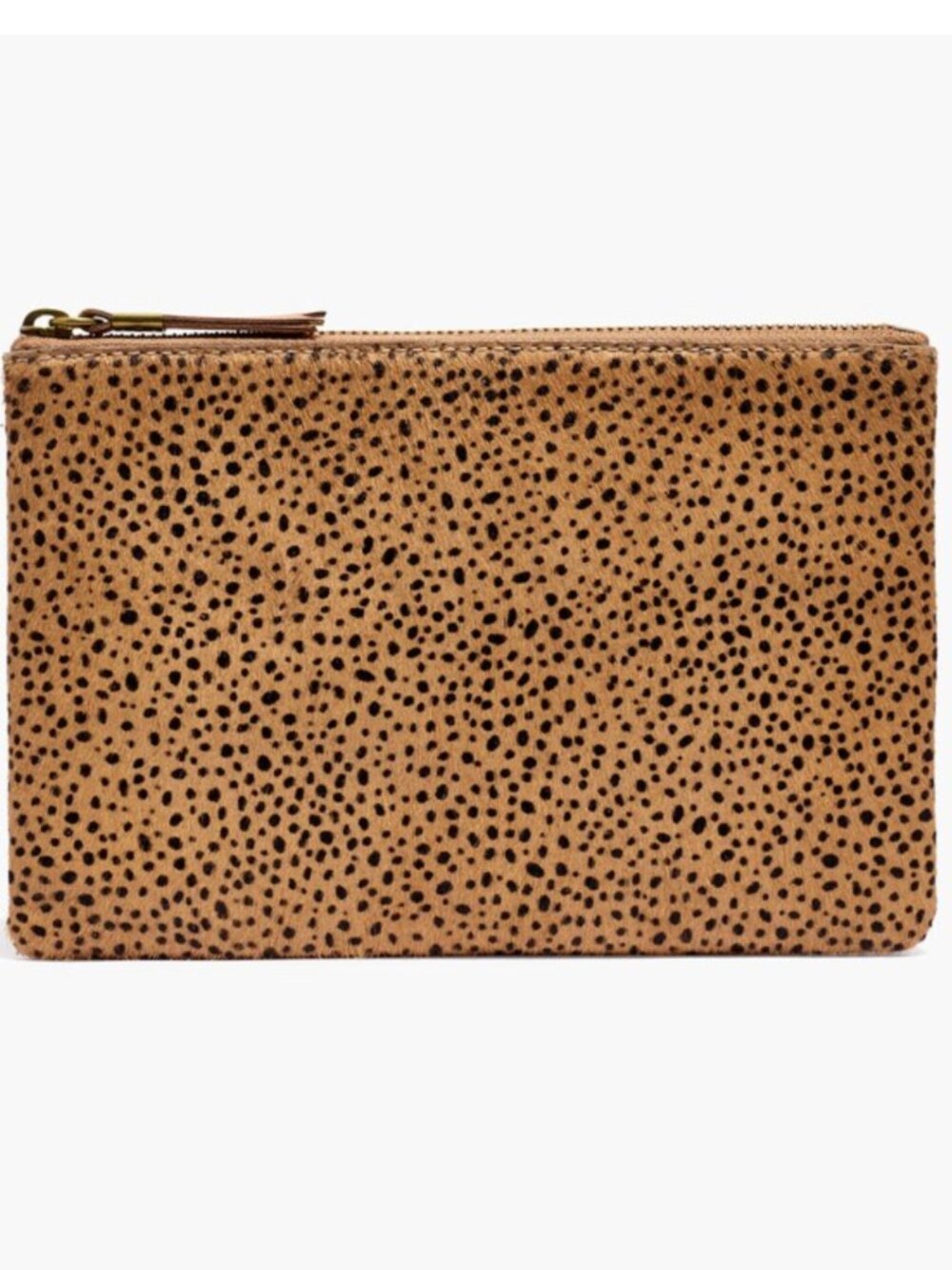 Madewell The Leather Pouch Clutch: Dotted Calf Hair Edition